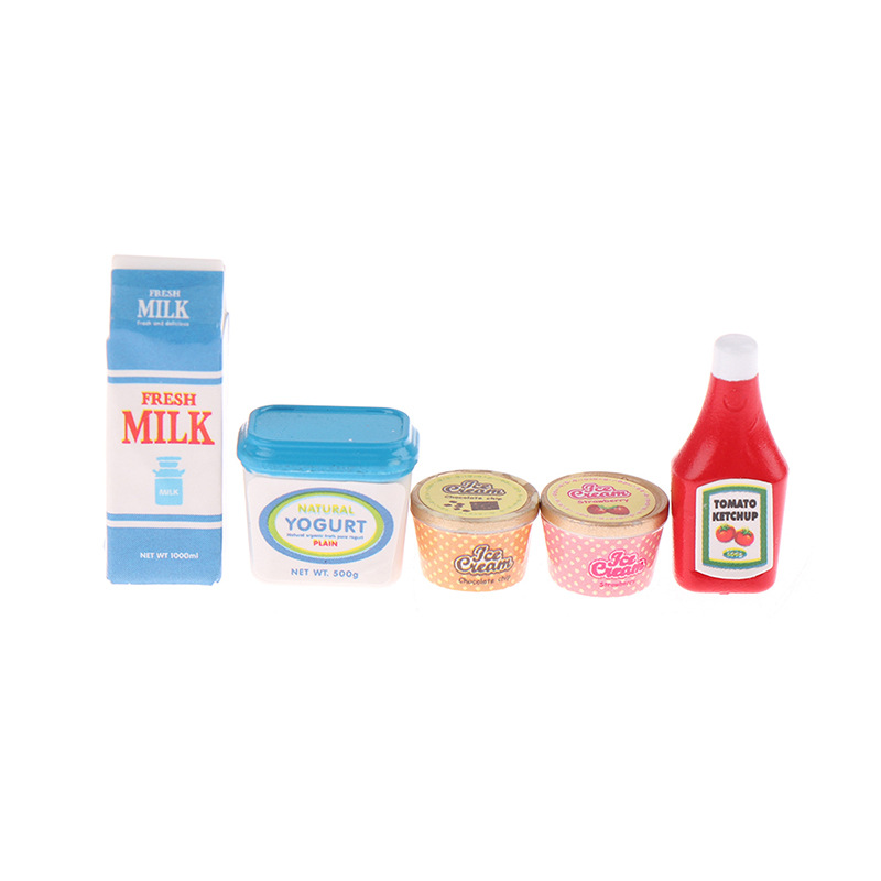 Baby Food Toy - 5 Buah/Set 1:12 Aksesori Rumah Boneka