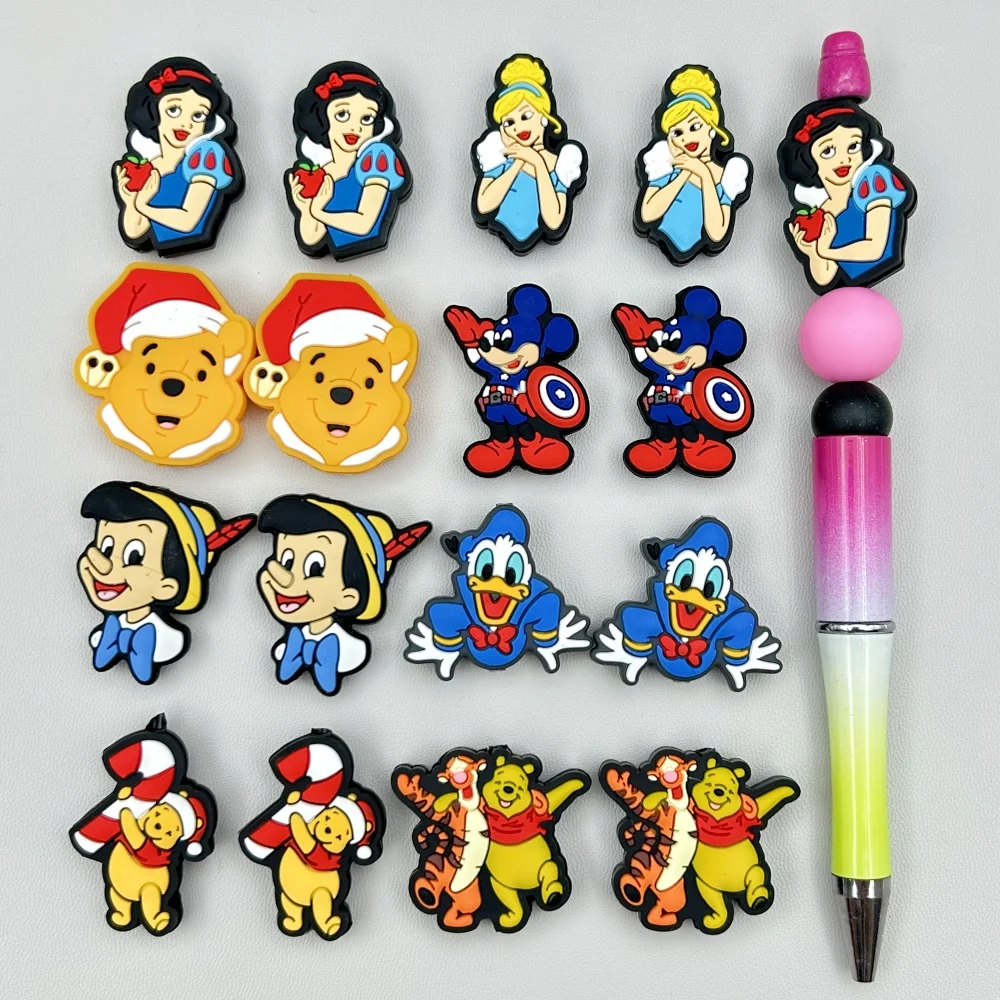 Baby Food Toy - 10 buah DIY kartun Mini silikon