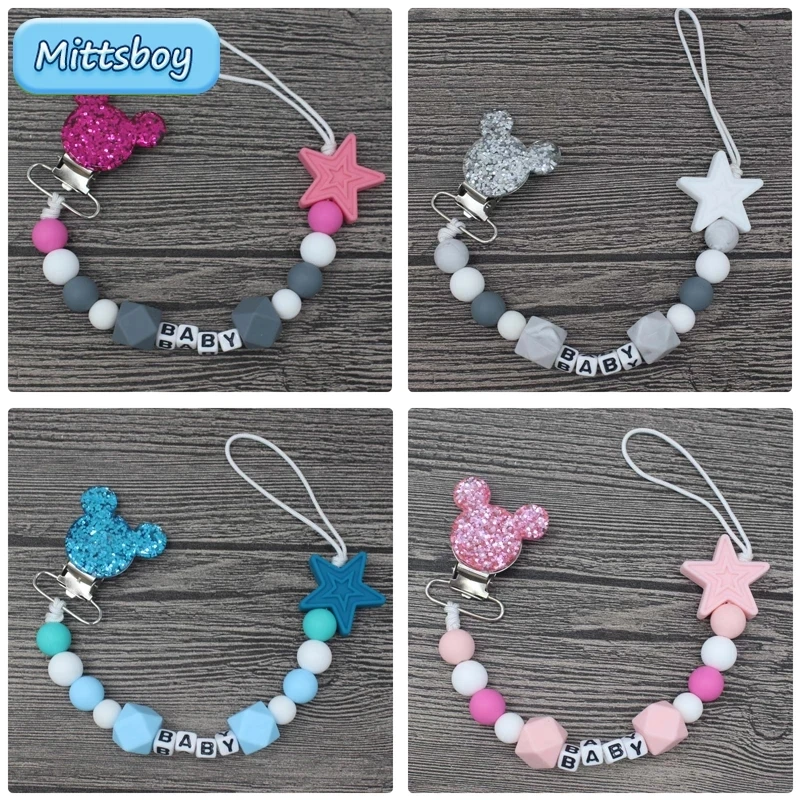 Baby Food Toy - Gelang gigitan bayi nama pribadi baru,