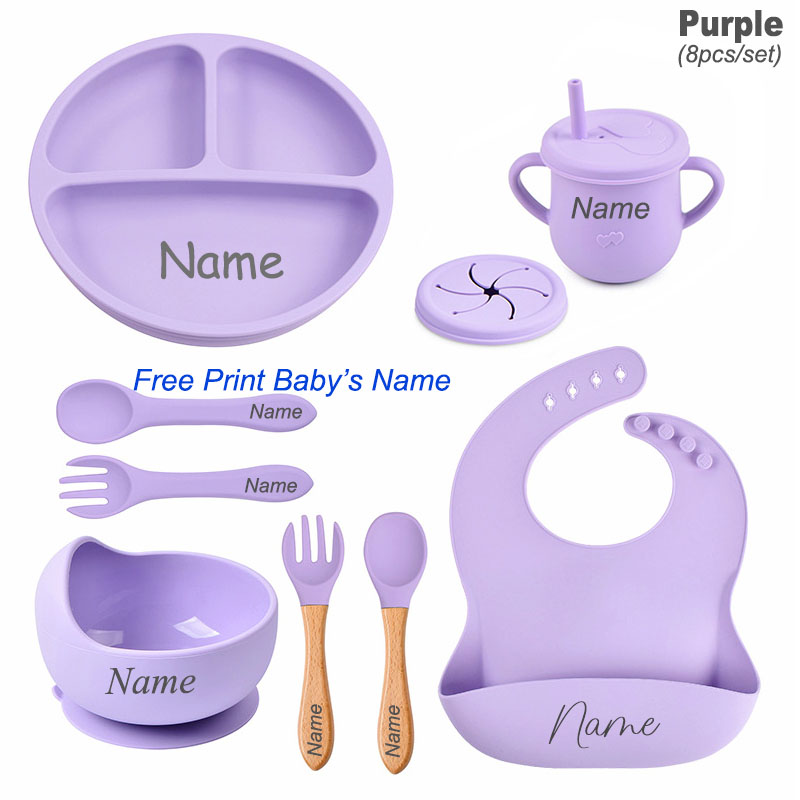 Set peralatan makan silikon un - Baby Food Logo ulasan dan harga