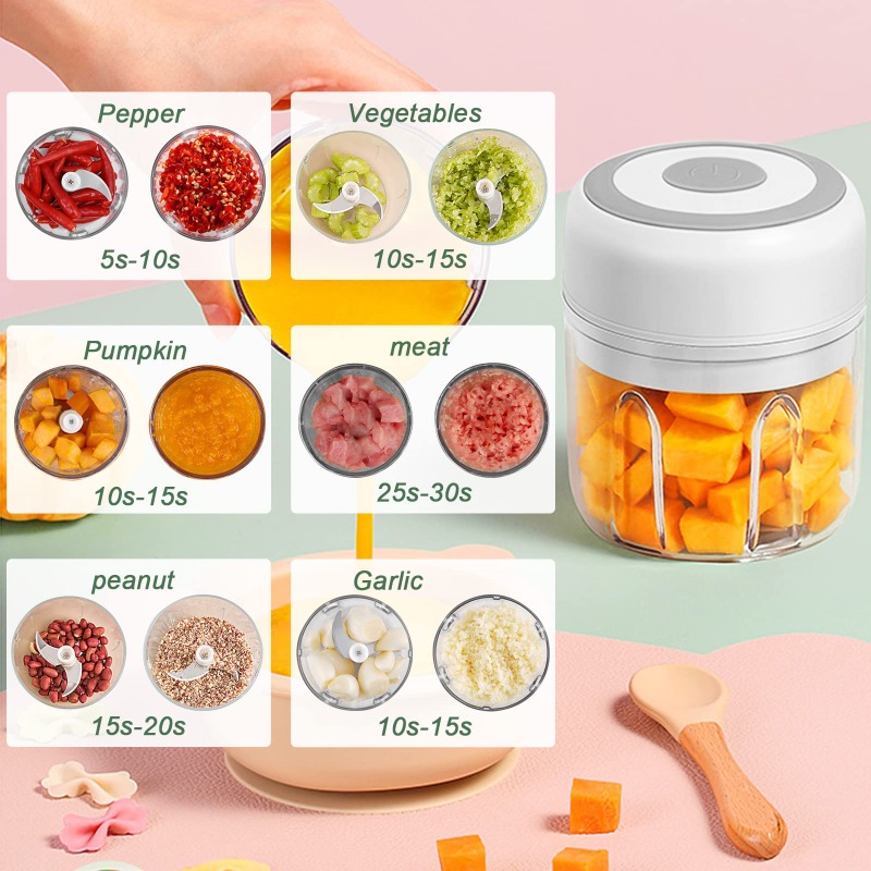 Penggiling Bawang Putih Elektr - Baby Food Mixer ulasan dan harga