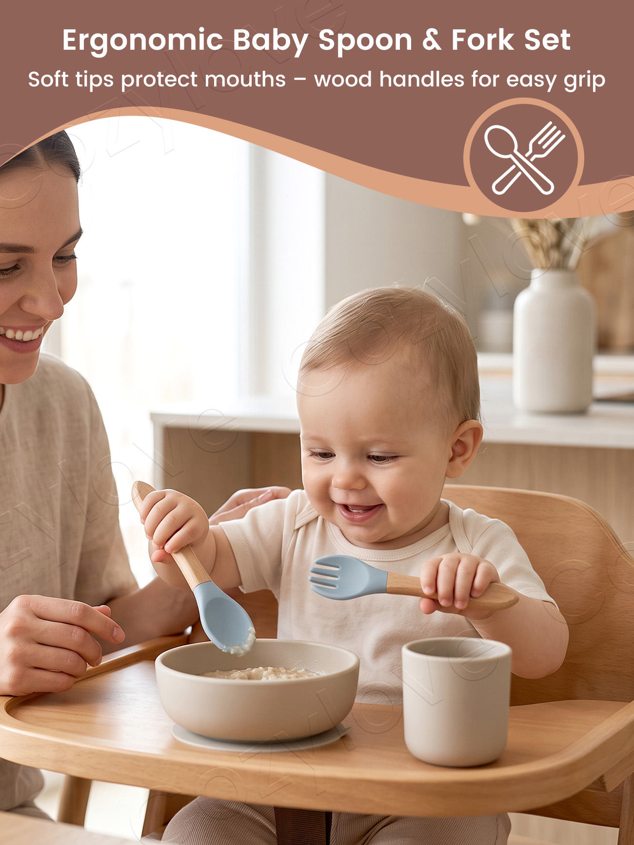 Set Garpu Sendok Silikon Bayi, - Baby Food Nutrition ulasan dan harga