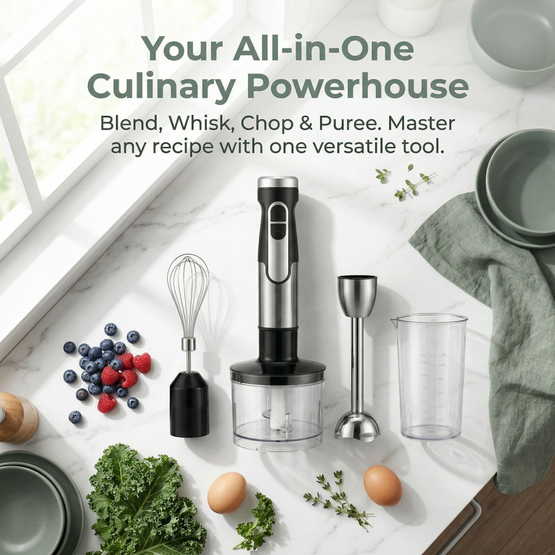 Set Blender Tangan 4-in-1 Baru - Dry Food Baby ulasan dan harga
